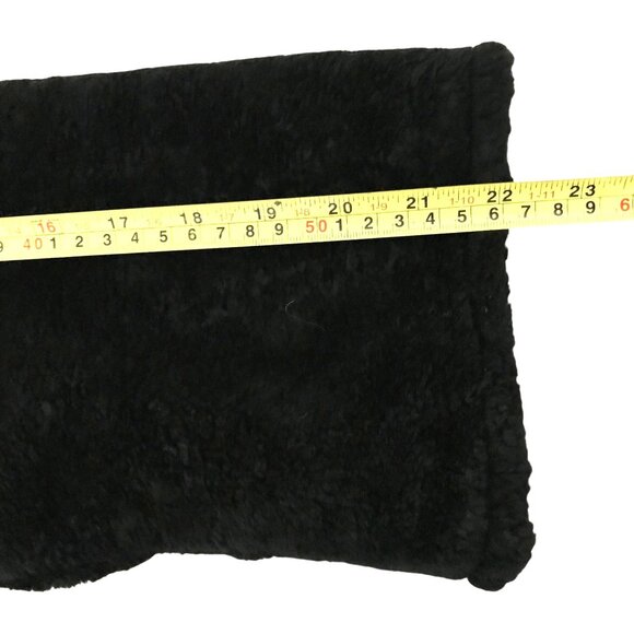 TSUNAMI Canada Womens M Faux Fur Black Maxi Coat Hood Double Breasted Warm - Picture 8 of 9